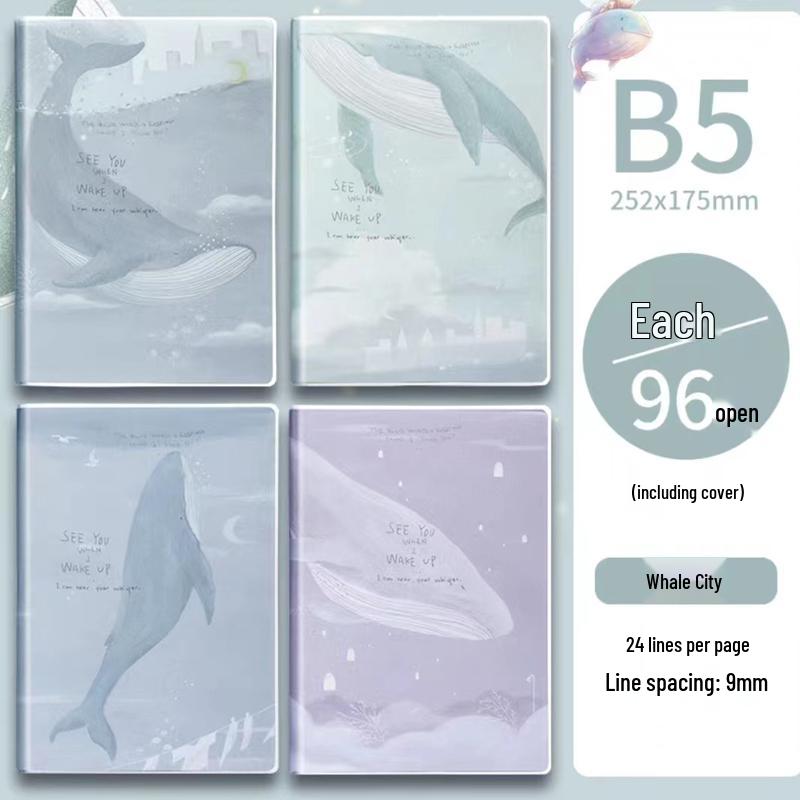 Thickened Plastic Cover Notebook - B5 & A5 Sizes for Girls, Art Students, and College Use
