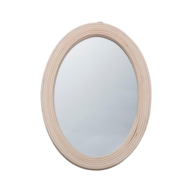 

Ротанговое настенное зеркало Зеркала для макияжа для прихожих Фермерский дом Гостиная Ванная комната
