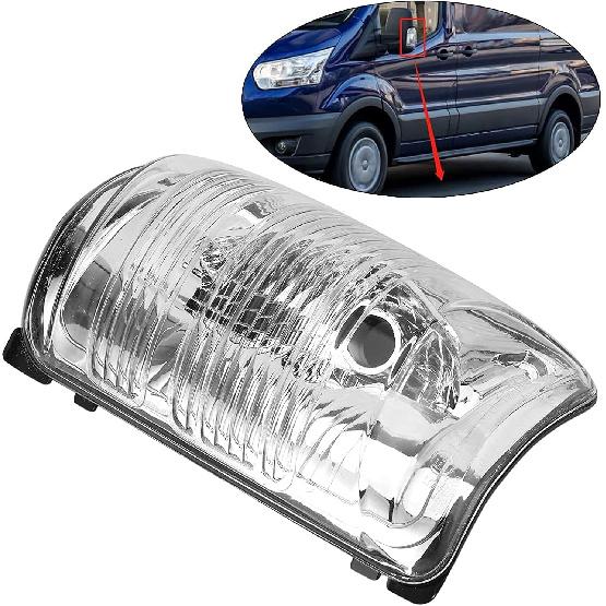 Wing Mirror Side Mirror Indicator Lamp Lens Cover Fit For Ford Transit T150 250 350 2015 2016 2017 2018 2019 2020 2021 MK8 2014 Onwards,Left Driver
