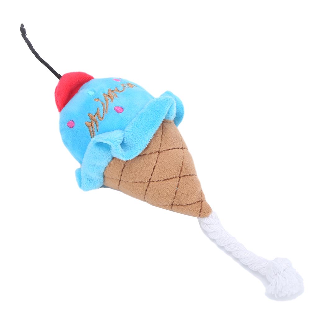 Pet Ice Cream Plush Toys Soft Stuffed Plush Toys Squeaky Chewing Toy for Puppies