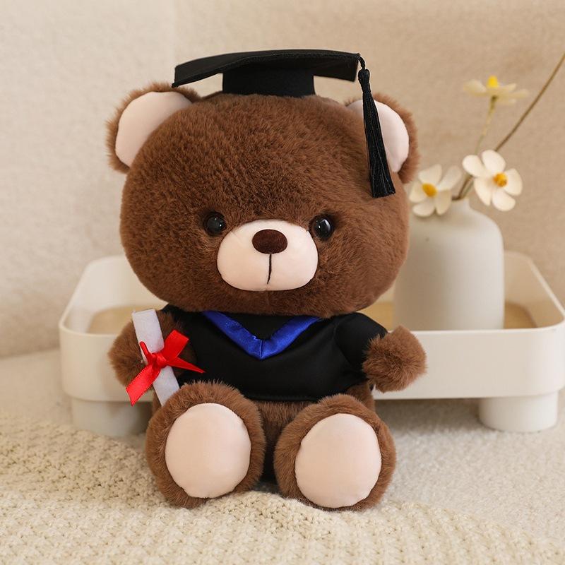 

Cute cute wearing doctor hat doctor bear doctor bear doll plush toy teddy bear doll graduation commemorative gift 25cm