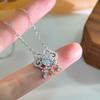 Shiny Mosang Stone Ruyi Lock Tassel Necklace Women's Fashion Seiko Light Luxury High Grade Feeling Neckwear