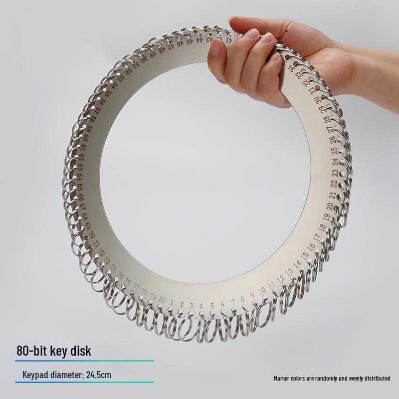 Stainless Steel Round Key Disk with Tag Ring for Key Management and Storage