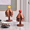 High-End Solid Wood Christmas Tree Table Mat - Heat Resistant Pot & Dish Pad