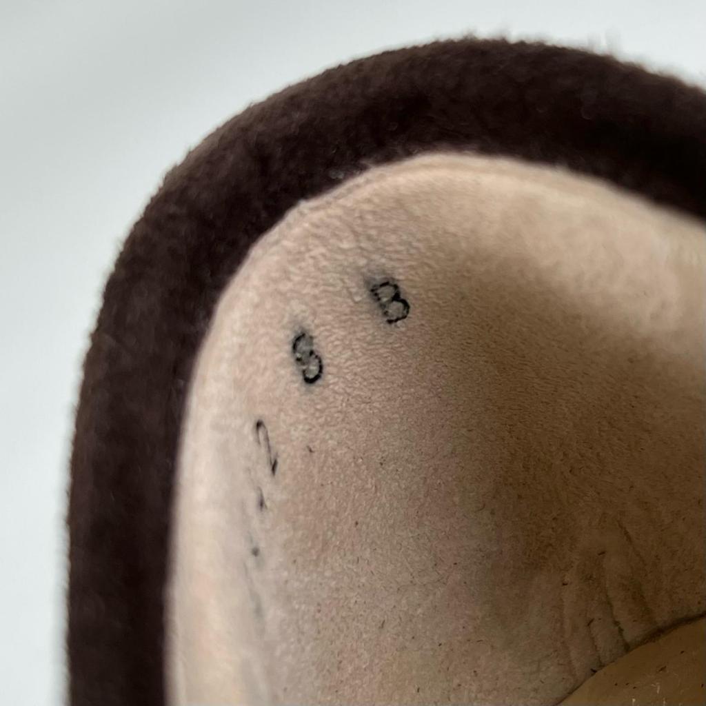 Pristine GUCCI Loafers Horsebit Brown Suede Leather Women 8 100 0442 Used