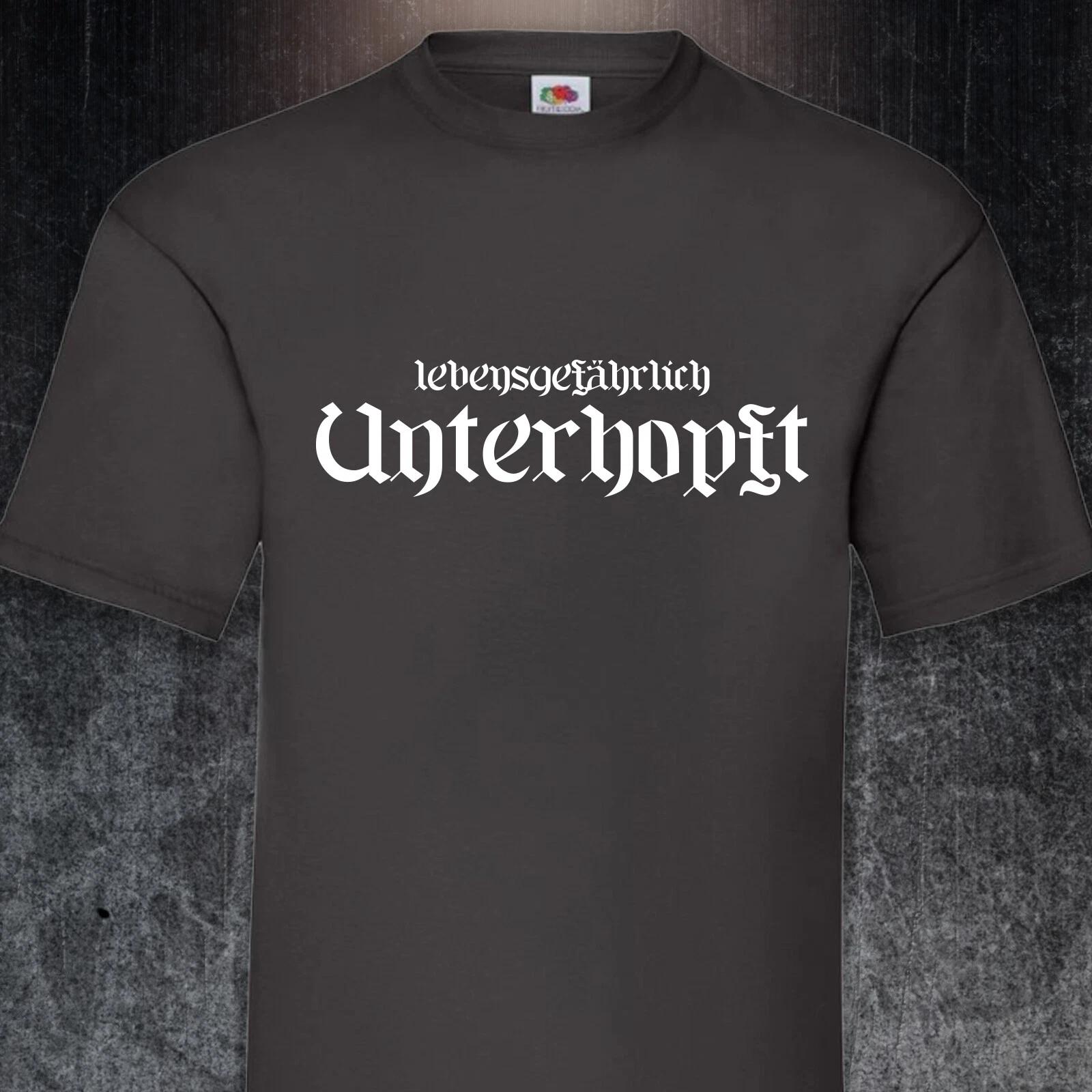 Life-threatening underhop shirt T-shirt black fun shirt beer 100% cotton S-5XL XXL