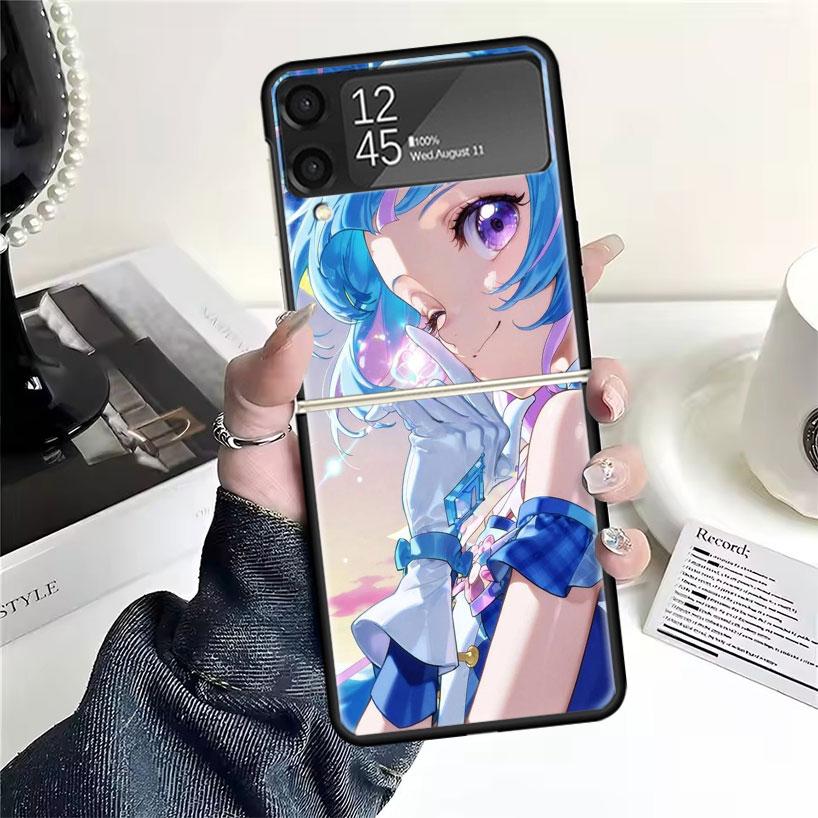 Pretty Cure Anime Cases For Samsung Galaxy Z Flip 4 5 6 7 3 Z Flip7 Flip6 Flip4 Flip5 Flip3 5G Hard Shockproof Fundas Cover