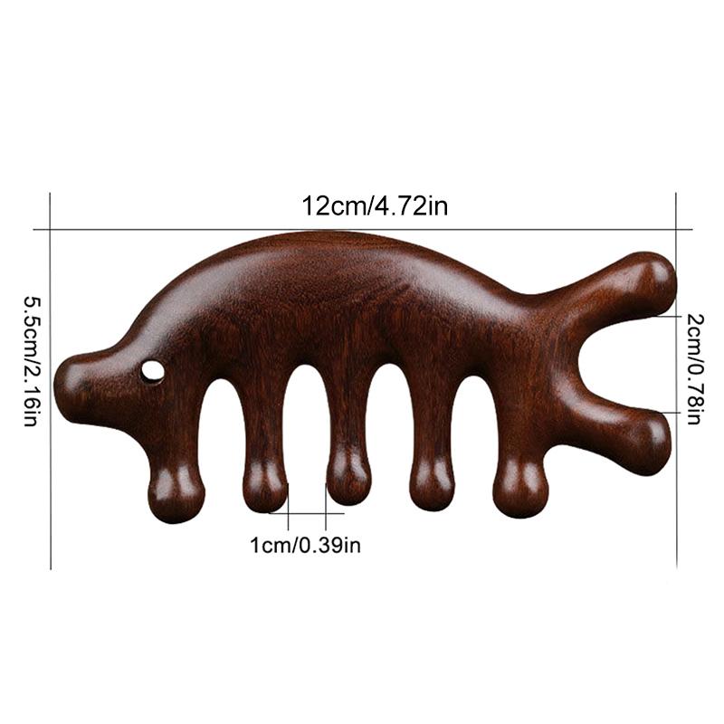 

1 шт. Сандаловий масажний гребінець Меридіани Гребінець Здоров’я Терапія волосся дерев’яний гребінець