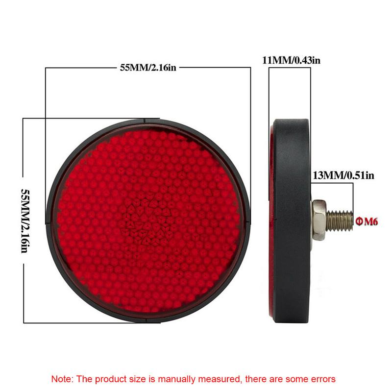 Round LED Turn Signals Light 12V Motorcycle 2inch Side Marker Lamp Rear Reflector Brake Lamp Taillight For Dirt Bike Cafe Racer