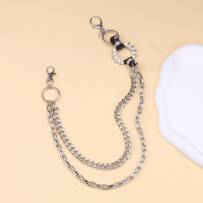 Punk Stil Stachelige Hosenkette Für Edgy Fashion Metallhosenkette Accessoire Für Konzerte Partys Und Streetwear