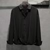 Men's Casual Loose-Fit Long-Sleeve Shirt - Trendy Korean Style for Spring & Autumn