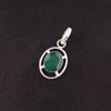 Oval Green Onyx Gemstone 925 Sterling Silver Mother Gift Trendy Pendant Jewelry PP-6-16