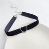 Simple vintage black velvet with love choker neck with collar neck ring Choker necklace for women