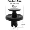 100Pcs Nylon Engine Under Cover Push-Type Retainer Clips Engine Splash Shield Fender Liner Trunk Lid Trim With Bonus Fastener Remover Compatible With
