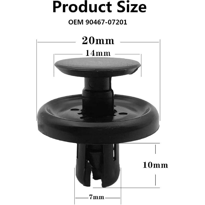 100Pcs Nylon Engine Under Cover Push-Type Retainer Clips Engine Splash Shield Fender Liner Trunk Lid Trim With Bonus Fastener Remover Compatible With