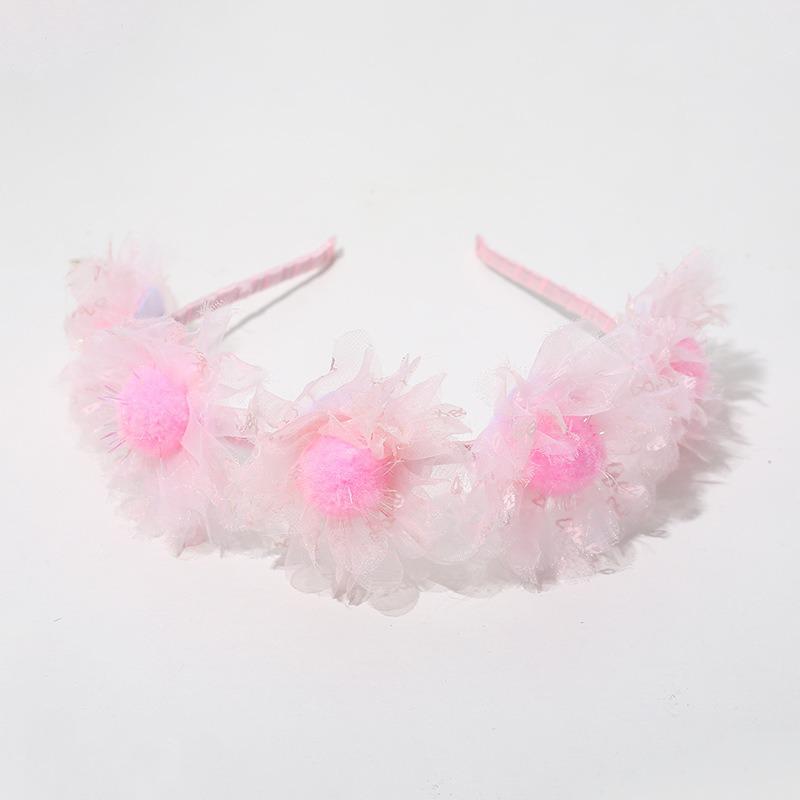 European and American new mesh-like simulated flower headband, creative lace egg flower headband, dance performance dress up headgear