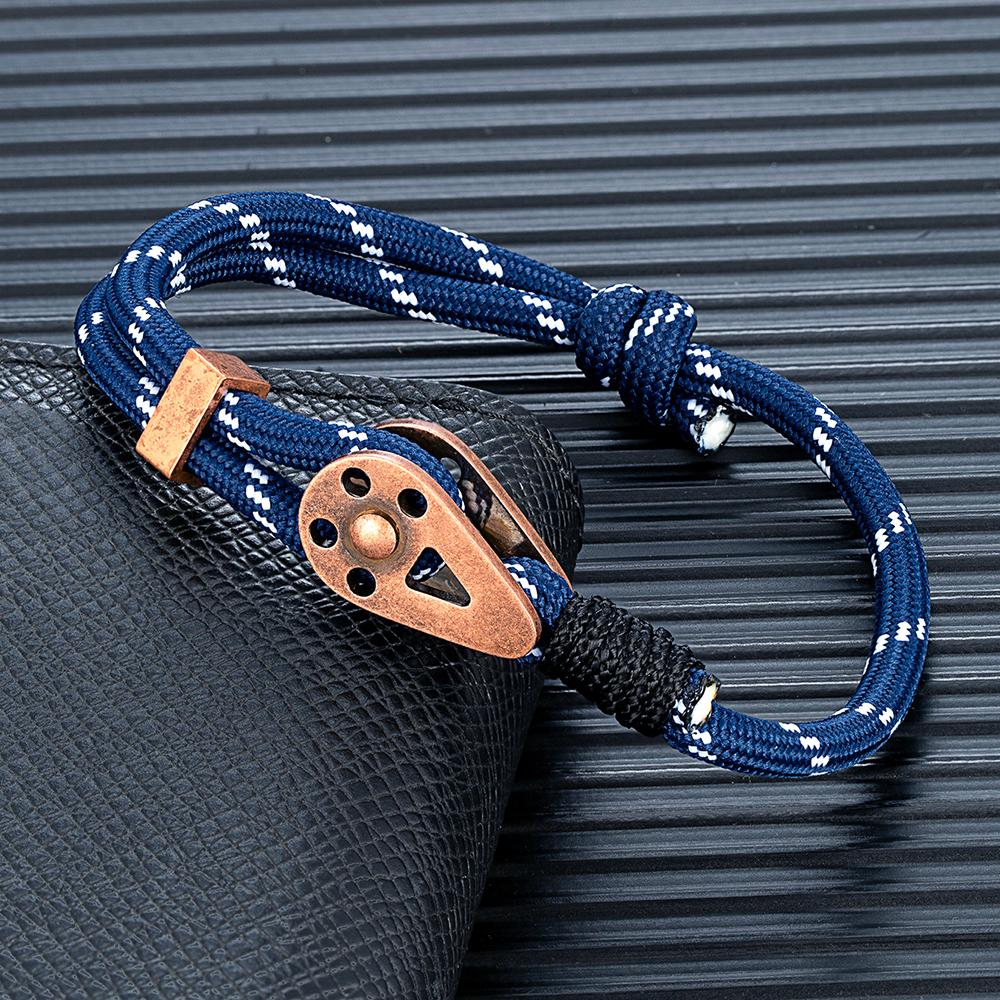 Lokomotive Herren Punk Rock Seilbahn Schnalle Armband Verstellbar Nautische Seilarmbänder Berg Camping Schnallen Zubehör