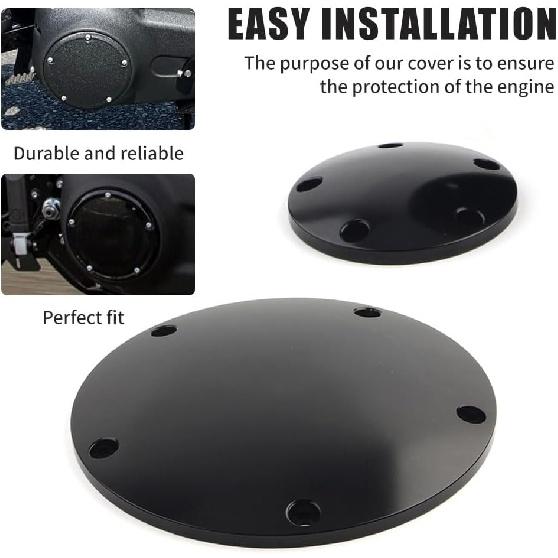 GZYF Motorcycle CNC 5 Holes Derby Cover & Point Cover for Harley Dyna 1999-2017, Softail 1999-UP, Touring FLHT FLHR FLHX FLTR FLHTCUTG 1999-2015,
