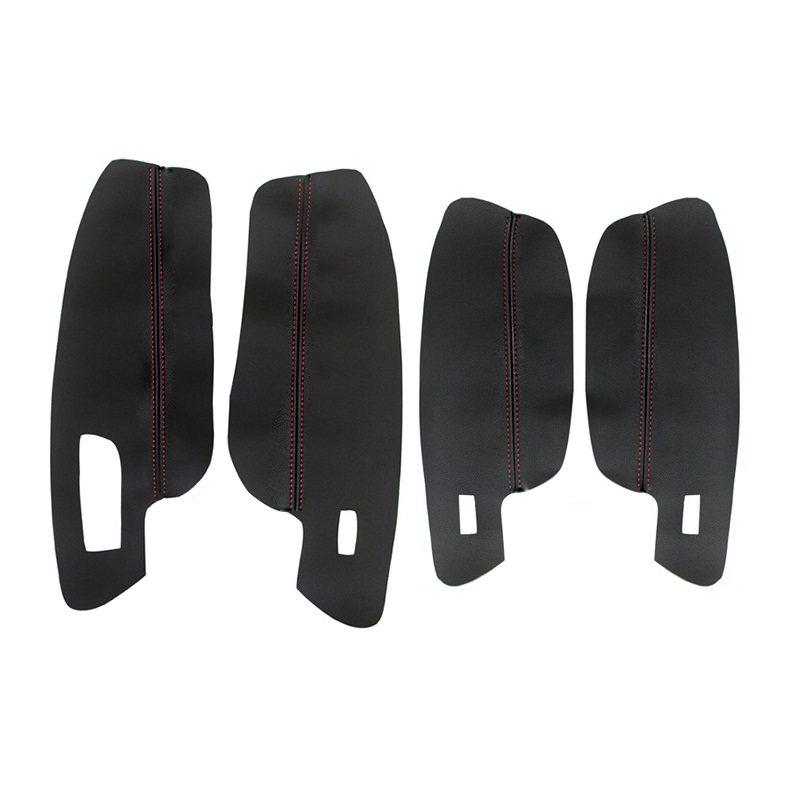 Miękka skórzana osłona podłokietnika do VW Golf 7 2014 2015 2016 2017 2018 4 szt. Naklejka na panel drzwi samochodu Osłona podłokietnika Części wewnętrzne