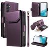For Samsung Galaxy A54 5G Case with Multi-Card Holder and Strap PU Leather Phone Cover Stand