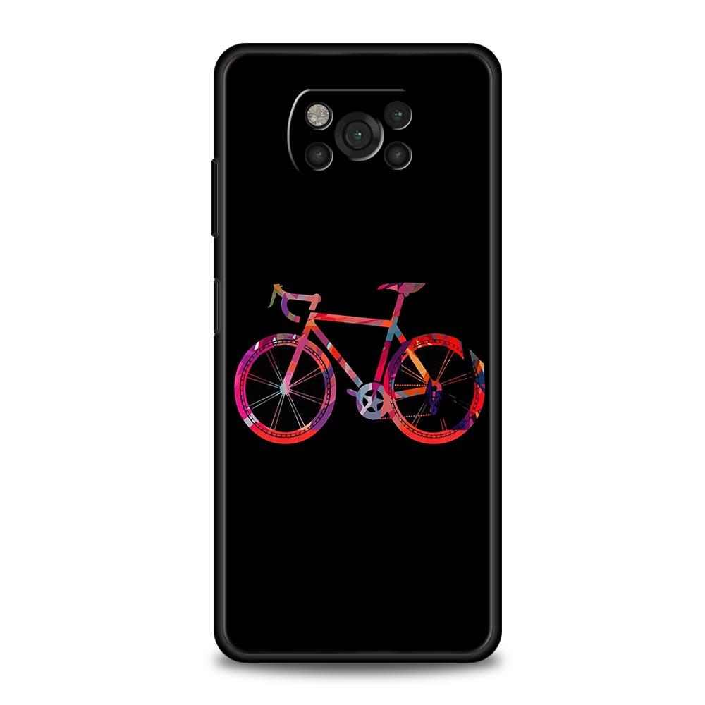 Mountain Bike Cycling Art Phone Case For For Xiaomi Poco X6 X5 Pro X4 X3 NFC F5 Pro F4 F3 GT M5 M4 Pro 5G M3 C51 C50 C55 Cover