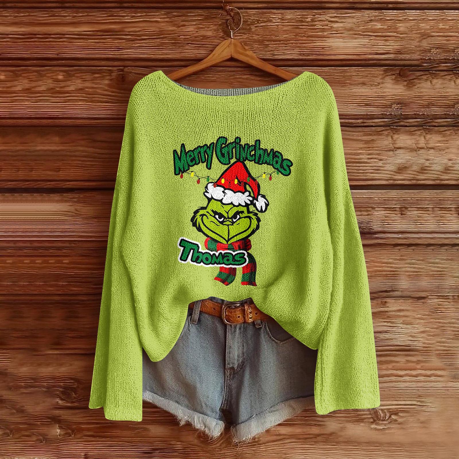 

Женская мода с длинным рукавом, рождественский принт «Снеговик-снежинка», куртка, кардиган L