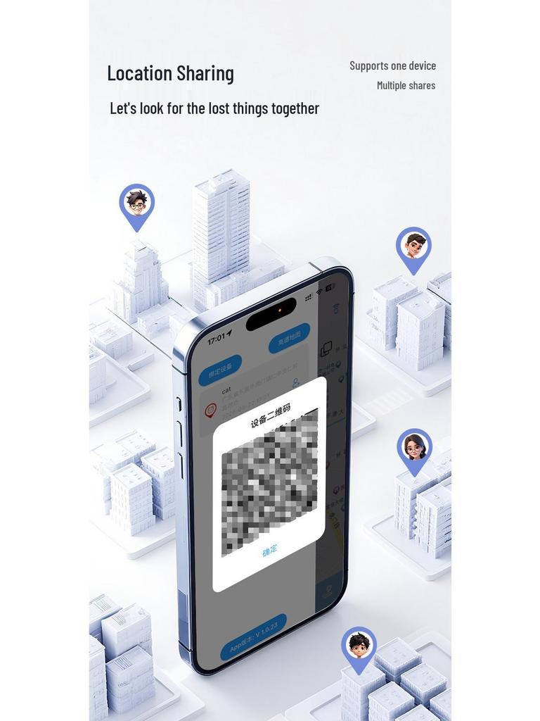 Universelles Ortungssystem für Android, iOS und Huawei: Ideal für ältere Menschen, Kinder und Haustiere Anti-Verlust und Standortwiedergabe.