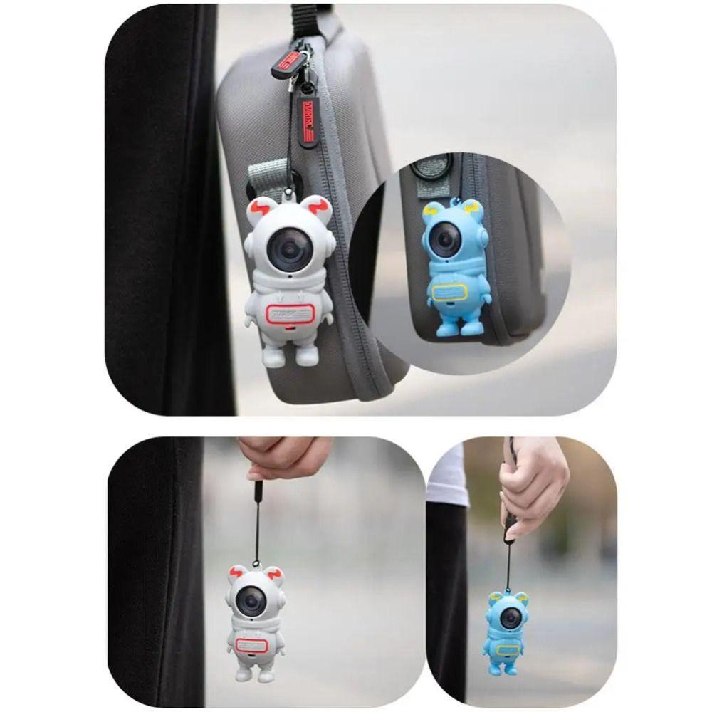 Silicone Protective Cover Cartoon Anti-Scratch Camera Lens Cap Anti-Drop with Lanyard Full Protector Case for Insta360 GO 3/3S