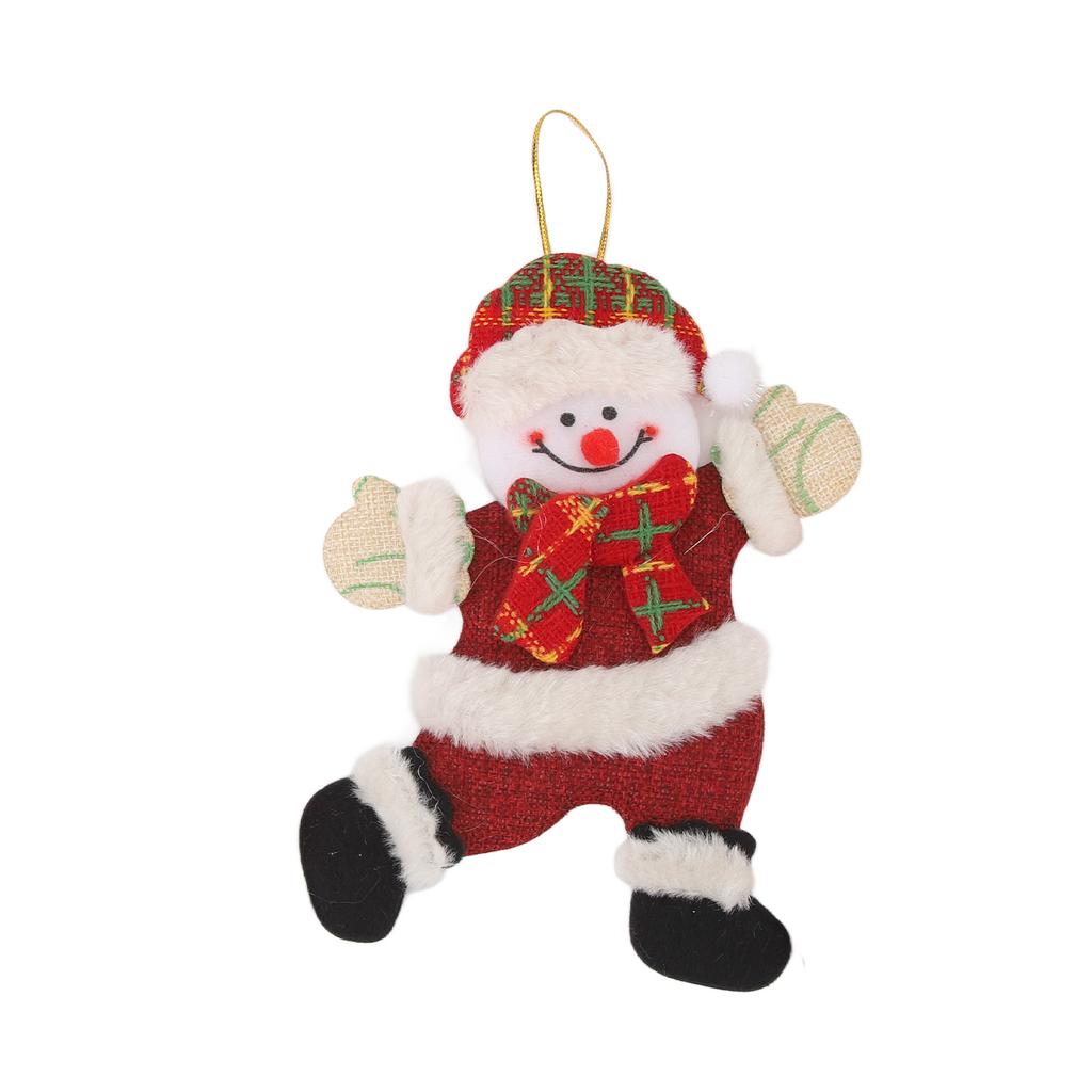 4Pcs Christmas Tree Decorations Cotton Cloth Cute Doll Pendant Xmas Hanging Ornaments Reindeer Snowman Father Christmas Bear