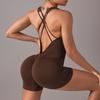 Cross-Border Hip-Lift High-Elastic Yoga Bodysuit with Beautiful Back Design for Women