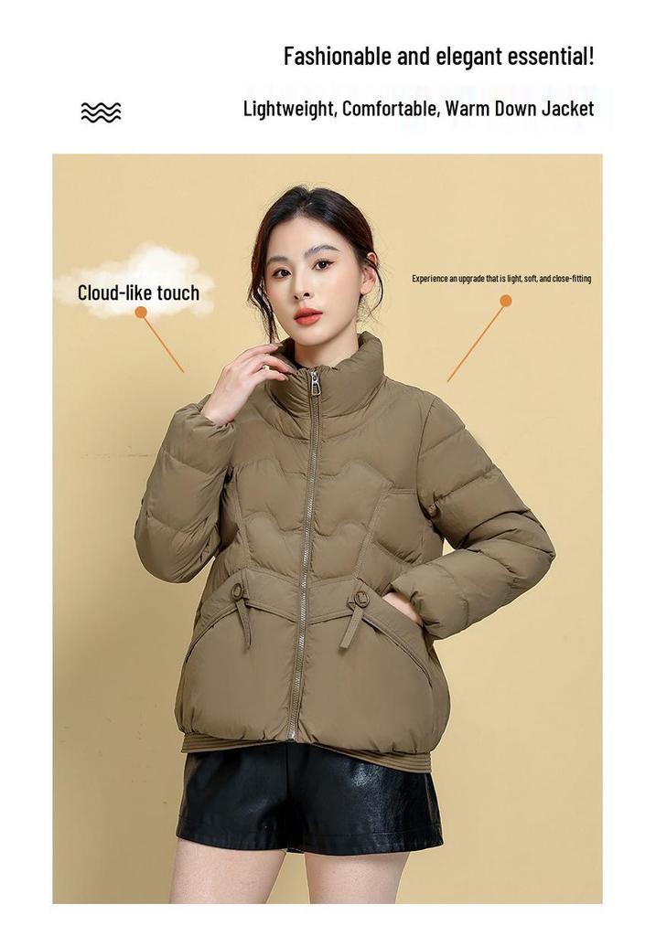2025 Women's Stylish Lightweight Short Winter Down Jacket - Warm Duck Down, Stand Collar, Versatile Casual Coat
