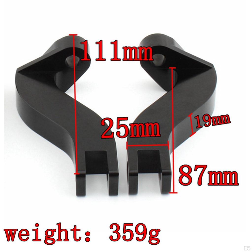 1 Pair Motorcycle Passenger Foot Pegs Mount, Peg Support Replacement, Rear Bracket