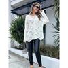 Ladies' New Versatile Work Four Seasons Leisure Daily Sexy Beautiful Loose Top Long Sleeve T-Shirt