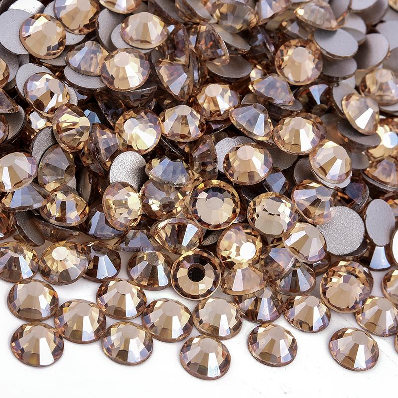 BOBOHOO Wholesale High Quality SS3-SS30 Glass Crystal Rhinestones Non Hotfix Strass Flatback Diamond Nail Art DIY Decorations