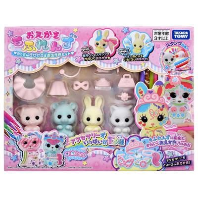 TAKARA TOMY Desenho Moflens Muitos Acessórios para Vestir e Conjunto de Desenho