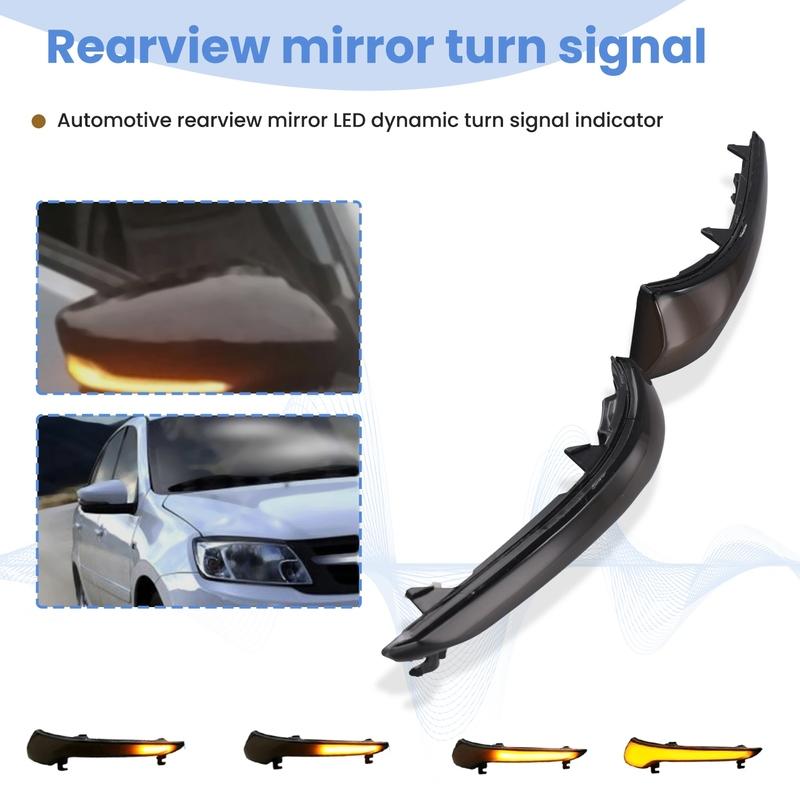 Powerful Car Rearview Mirror LED Dynamic Turn Signal Light Indicator Lamp Blinker Lights For LADA GRANATA