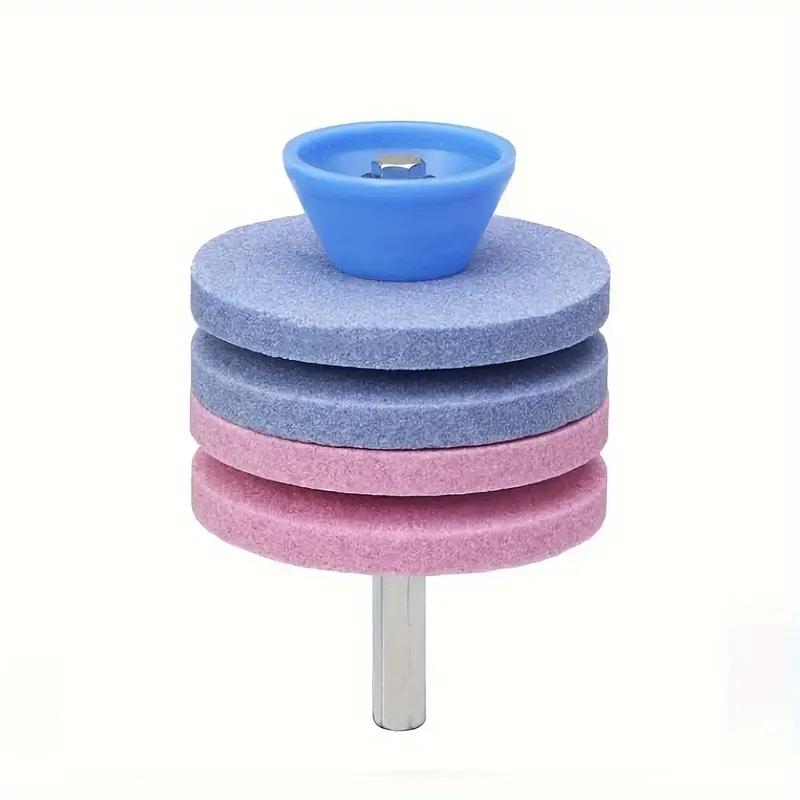 

Точилка для газонокосилки 56 мм, четырехслойный точильный камень, точилка для лезвий газонокосилки, двойное шлифовальное сверло, универсальное шлифовальное сверло, порезы