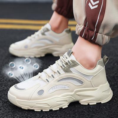 2025 Frühling und Herbst neue lässige Mesh-Sportschuhe atmungsaktive Herrenschuhe Trend Student Plateau Dad Shoes Herrenmode