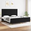 Vidaxl Bed Frame Without Mattress, Black, 180X200 Cm, Upholstered