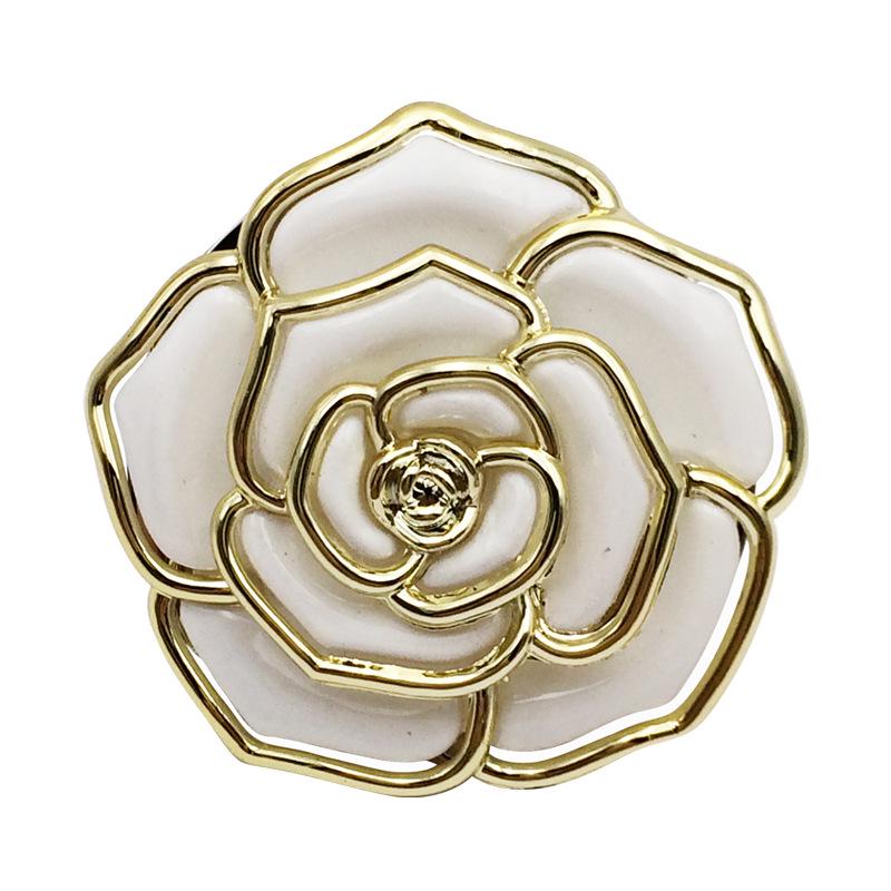 Foldable Rose Flower Handbag Hanger: Metal & Plastic Hook for Table Edge and Christmas Stocking.