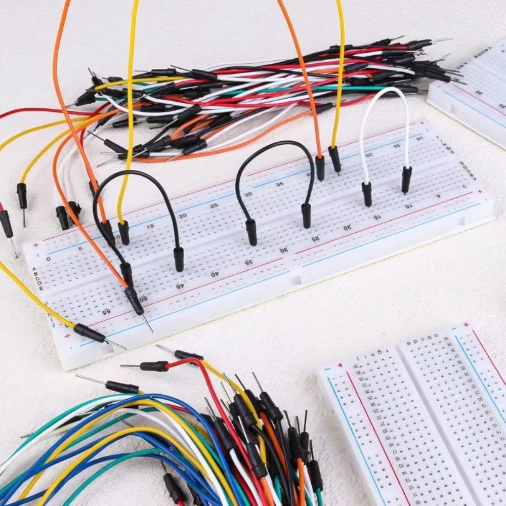 U Shape MB-102 Breadboard Red & Blue Wires Solderless Breadboard Circuit TestingDIY Electronics