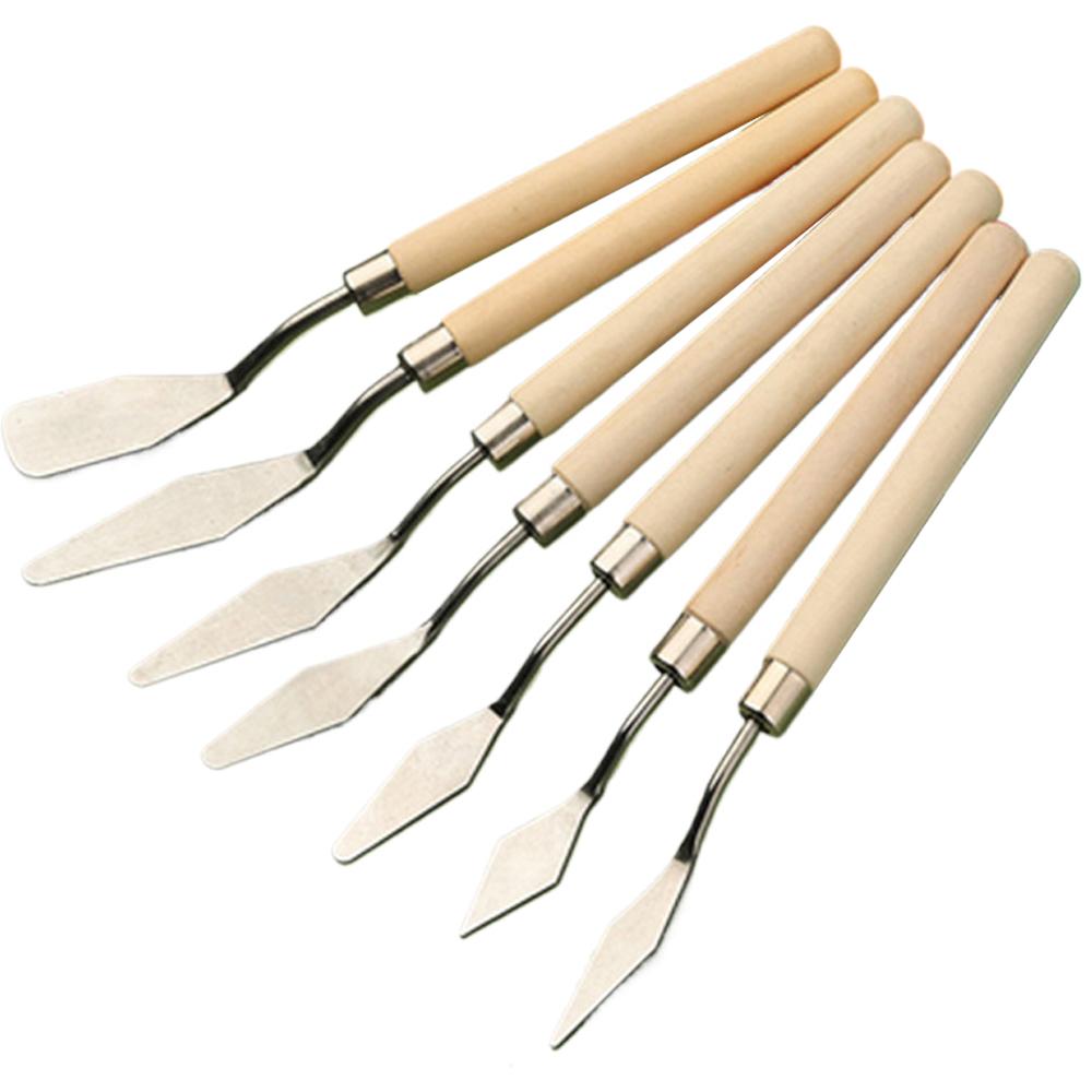 7pcs/set Oil Painting Scraper Knives Artist Crafts Spatula Palette Knife Scraper Drawing Art Tools Stationery Supplies