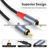 Gold-Plated 2RCA to 2RCA Audio Cable with Metal Shell for Amplifiers and Mixers - 1m/2m