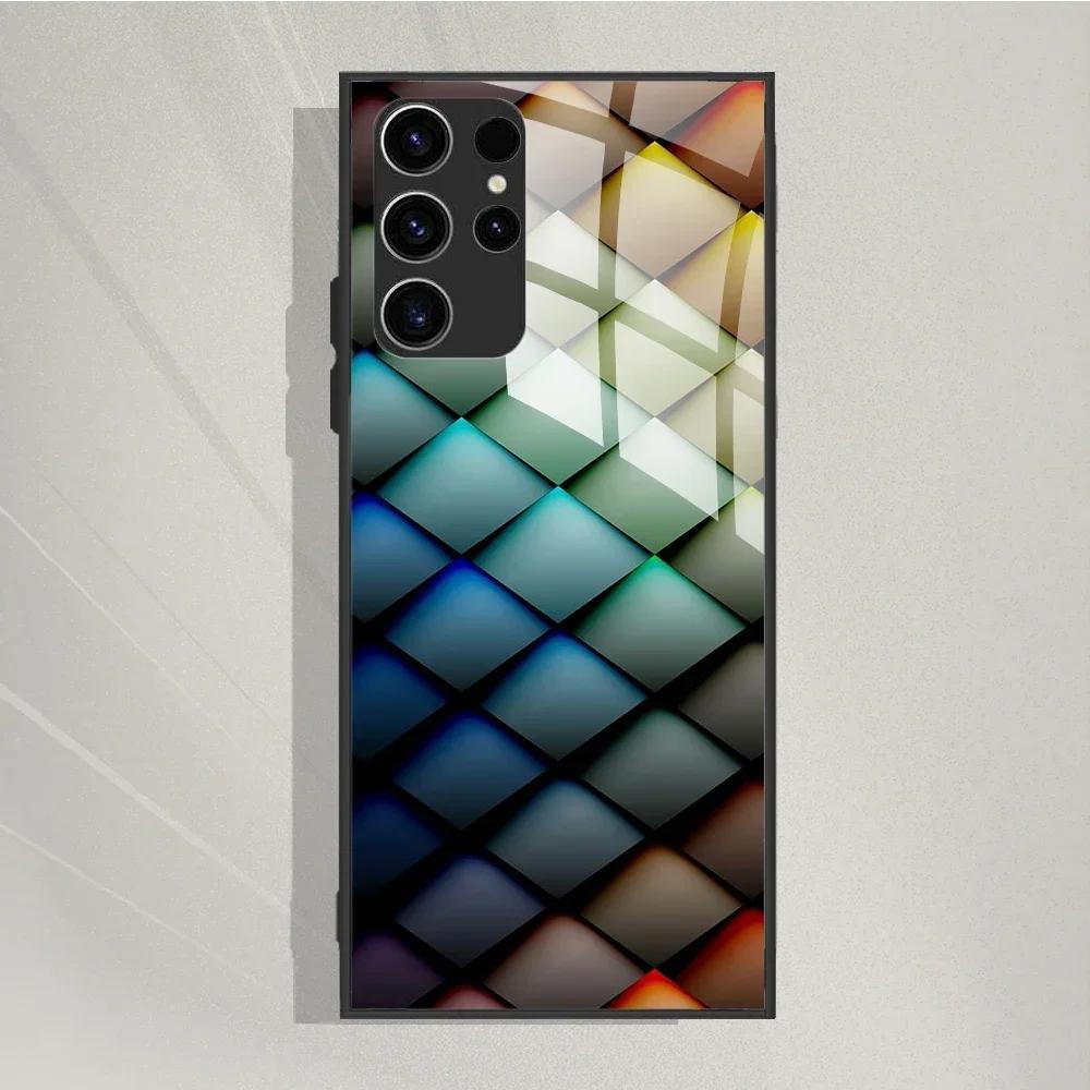 For Samsung Galaxy S25 Ultra Case Tempered Glass Case Cool Painted Phone Cases For Samsung S25 Ultra Cover S25ultra 5G Fundas