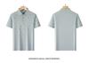 Fashionable printed short sleeved polo shirt with mulberry silk and long staple cotton, men's summer knitted breathable T-shirt