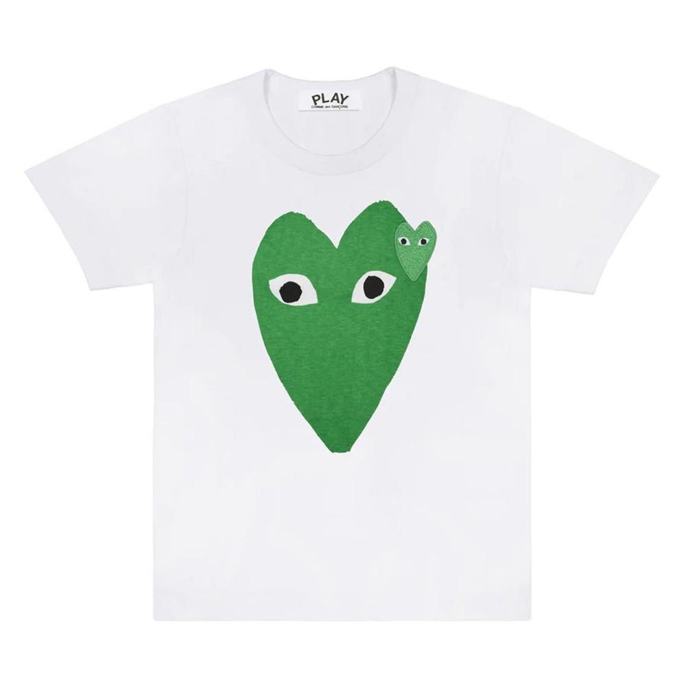 Cross-border American Trendy Brand Bestseller Heart-shaped Unisex 3D Printed Crew Neck Simple Casual Loose Short-sleeve T-shirt