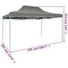 VidaXL Tente Pliable Escamotable 3x4,5 m Anthracite Jardin Tonelle Pavillon 44969