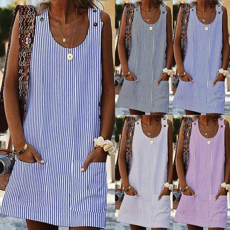 Elegant Plus Size Women Summer Short Sleeve Long T-shirt Casual Mini Dress