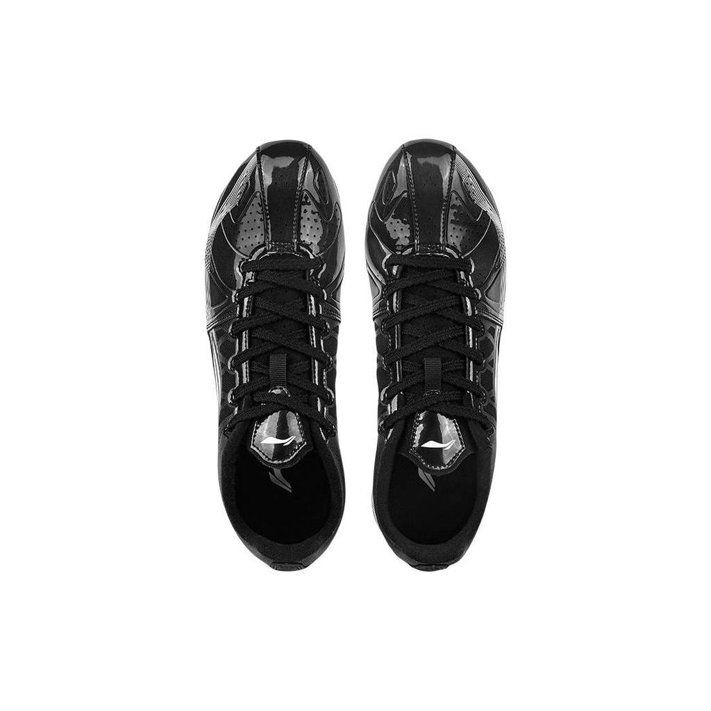 Li Ning Cushioning Slip Resistant Abrasion Resistant Low top Running Shoes Unisex Black AJJS001-5