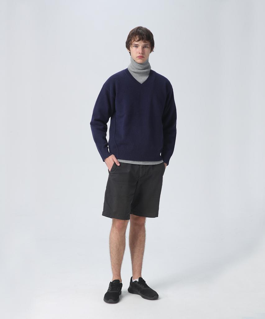 Beullumeol Pbt Wool V-Neck Knit - Navy